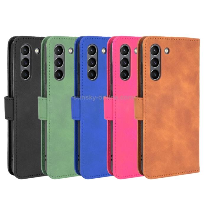 Bild 6, Samsung Galaxy S21 FE Fodral Skin Touch Läder Svart