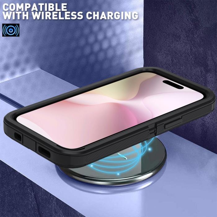 Bild 5, iPhone 17e / 16e Skal Extreme Shockproof Hybrid Svart/Grå