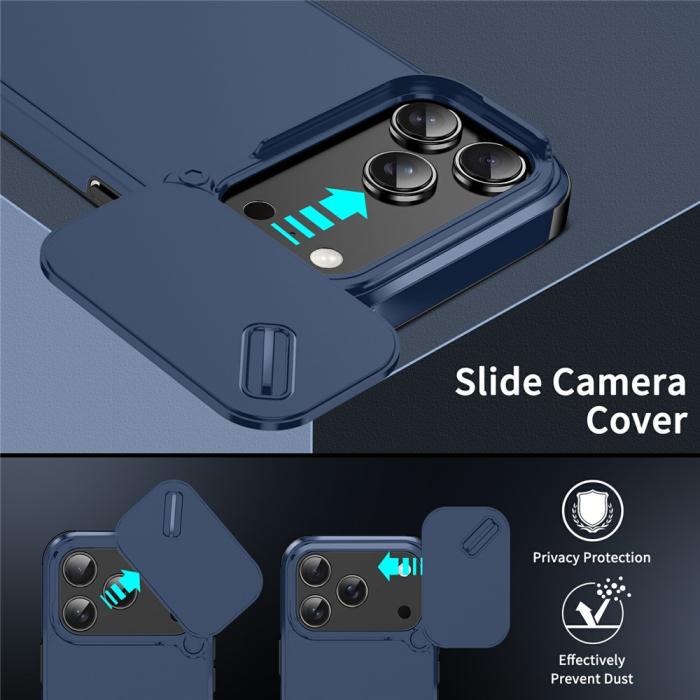 Bild 3, iPhone 17 Pro Skal Hybrid Armor CamCover Blå
