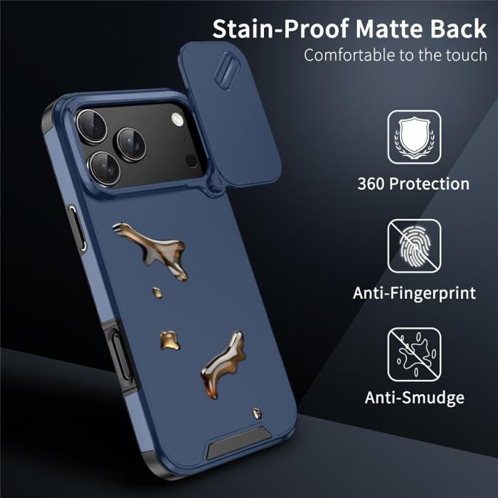 Bild 4, iPhone 17 Pro Skal Hybrid Armor CamCover Blå