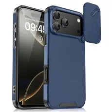 iPhone 17 Pro Skal Hybrid Armor CamCover Bl&aring;