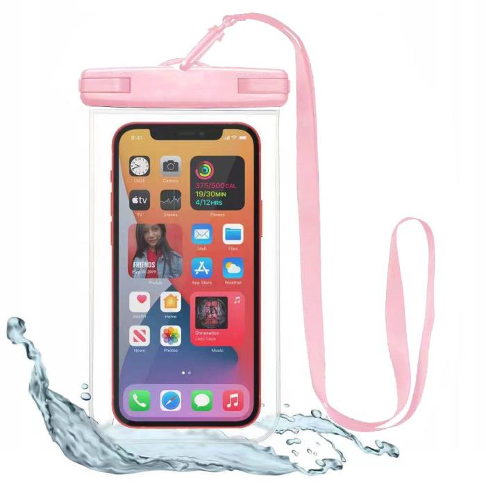Bild 1, Tech-Protect Universal Vattentät Väska Rosa/Transparent