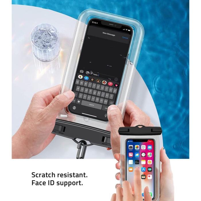 Bild 2, Tech-Protect Universal Vattentät Väska Rosa/Transparent