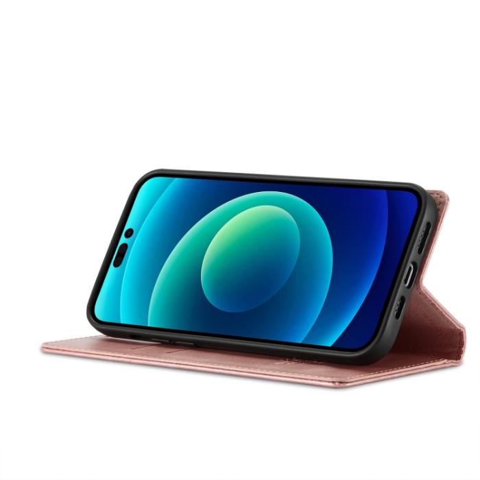 Bild 5, LC.IMEEKE iPhone 14 Pro Fodral Flip Läder Roséguld