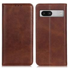 Google Pixel 7A Fodral Flip Split Läder Brun
