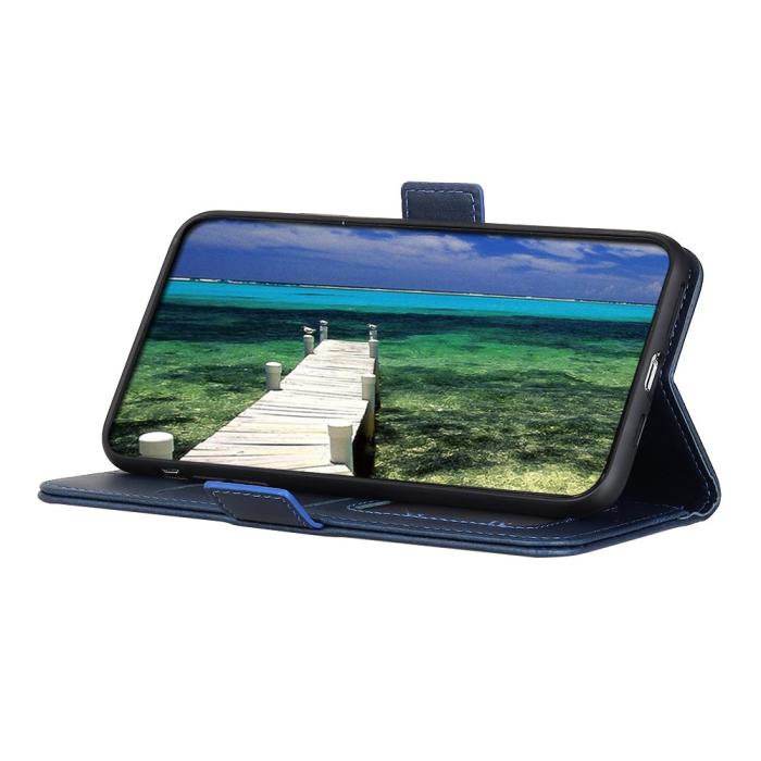 Bild 2, Google Pixel 7A Fodral Flip Split Läder Blå