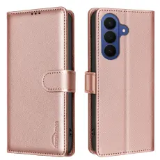 BINFEN Samsung Galaxy S26 Fodral RFID L&auml;der Ros&eacute;guld