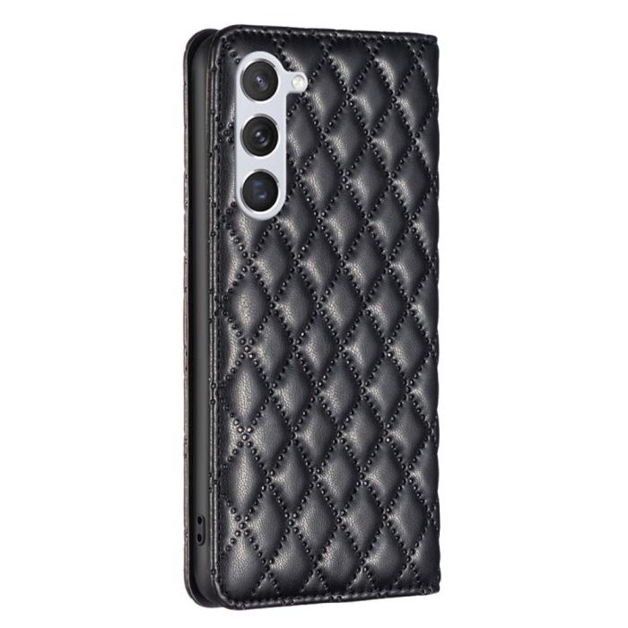 Bild 6, Samsung Galaxy S24 Fodral Diamond Flip Läder Svart