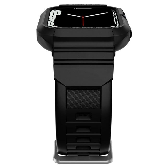 Bild 4, Spigen Apple Watch 44/45 mm Skal/Armband Rugged Armor 'Pro' Svart