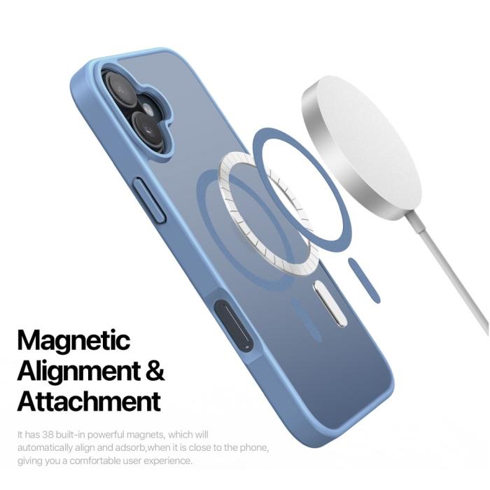 Bild 5, DUX DUCIS iPhone 16 Plus Skal Magsafe Yind Series Matt Blå