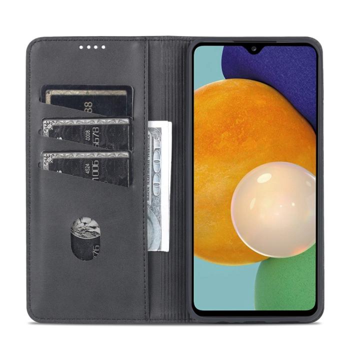 Bild 6, AZNS Samsung Galaxy A04s / A13 5G Fodral Läder Svart
