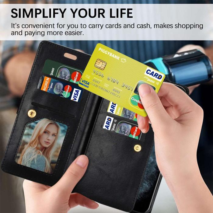 Bild 5, Galaxy S23 Ultra Fodral Multifunktionell Med Frontficka Svart