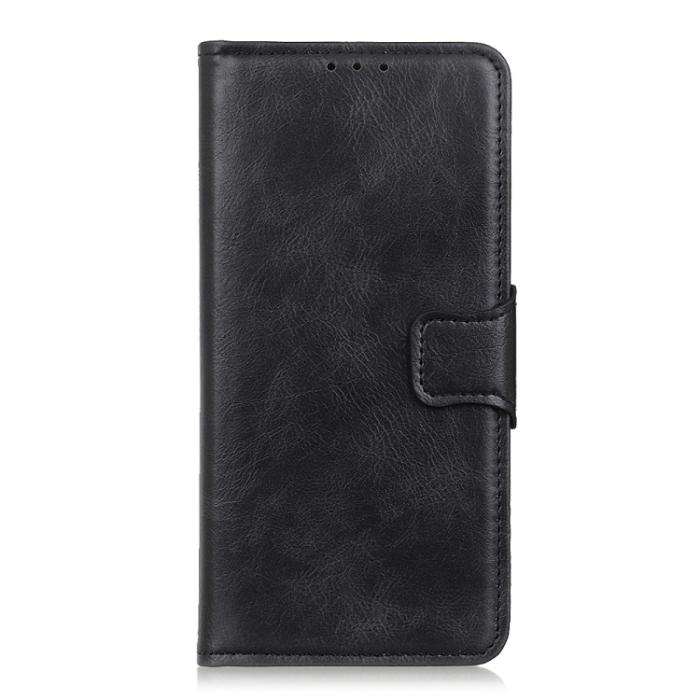 Bild 2, iPhone 14 Pro Max Fodral Crazy Horse Läder Svart