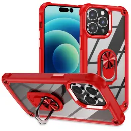 iPhone 15 Pro Max Skal Ring Shockproof Hybrid Röd