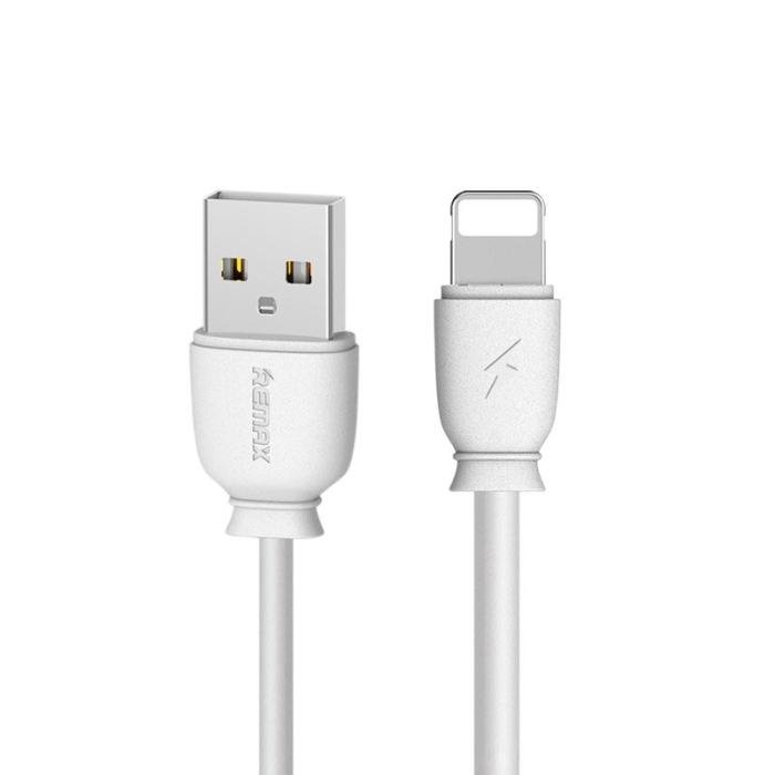 Bild 1, Remax 2.1A 1m Lightning Kabel - Vit