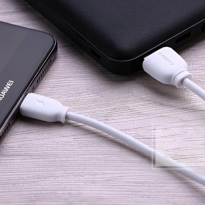 Bild 2, Remax 2.1A 1m Lightning Kabel - Vit