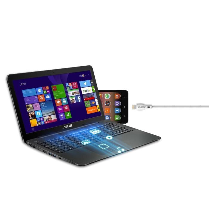 Bild 3, Dudao 2m Lightning Kabel 2.4A - Vit