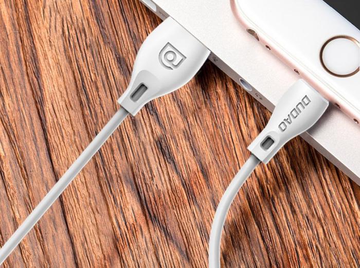 Bild 5, Dudao 2m Lightning Kabel 2.4A - Vit
