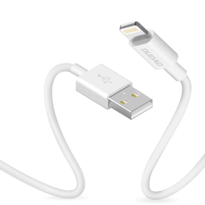 Bild 1, Dudao 1m Lightning Kabel Snabbladdning - Vit