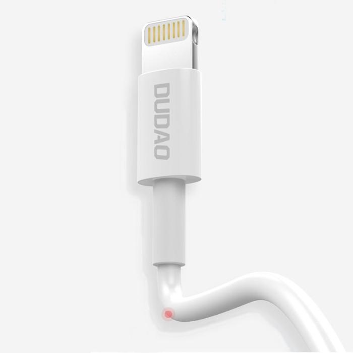 Bild 2, Dudao 1m Lightning Kabel Snabbladdning - Vit