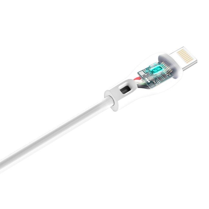 Bild 2, Dudao 1m Lightning Kabel 2.4A - Vit