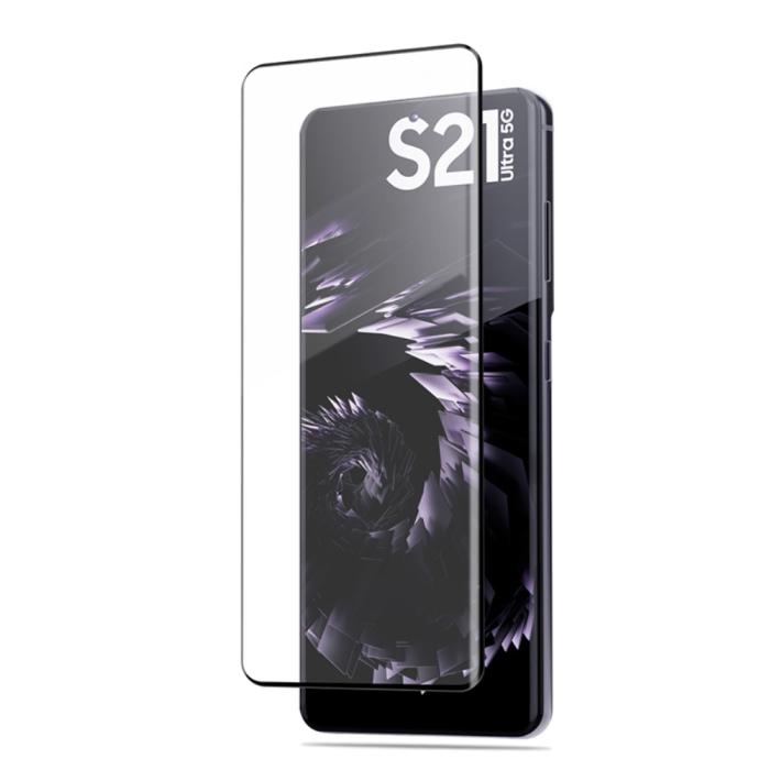 Bild 4, Samsung Galaxy S21 Ultra - AMORUS Heltäckande Skärmskydd I Härdat Glas