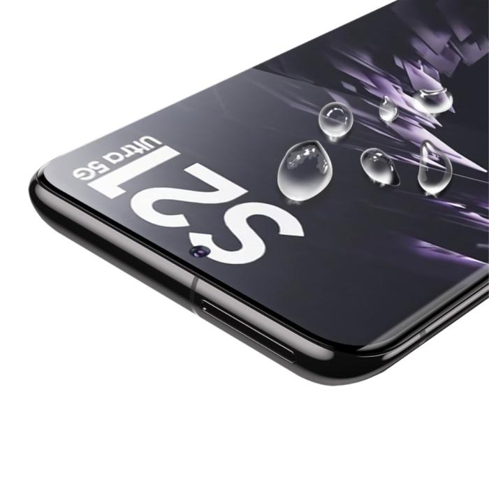 Bild 5, Samsung Galaxy S21 Ultra - AMORUS Heltäckande Skärmskydd I Härdat Glas