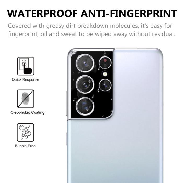 Bild 4, Samsung Galaxy S21 Ultra - Premium Linsskydd I Härdat Glas