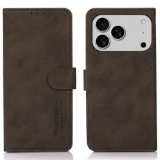 KHAZNEH iPhone 17 Pro Fodral L&auml;der Brun