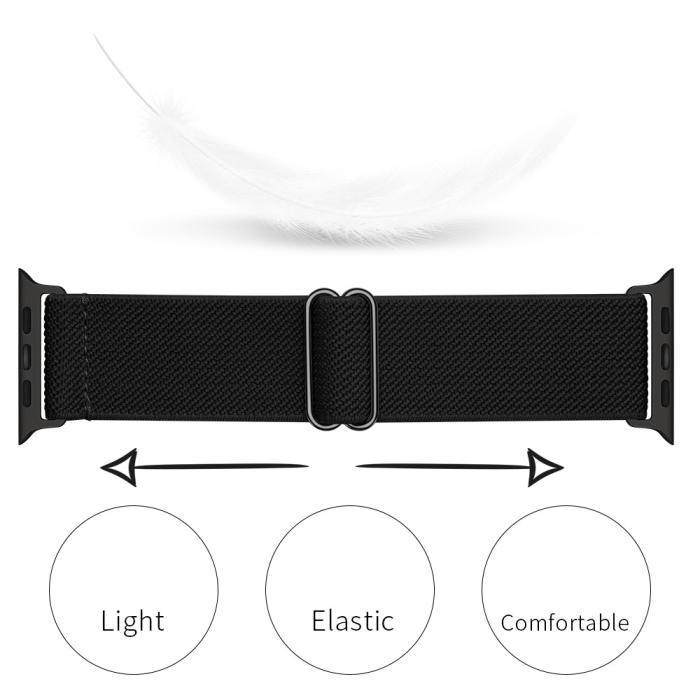 Bild 2, Nylon Armband Justerbart Apple Watch 42/44/45/49 mm