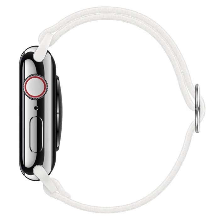 Bild 5, Nylon Armband Justerbart Apple Watch 42/44/45/49 mm Vit