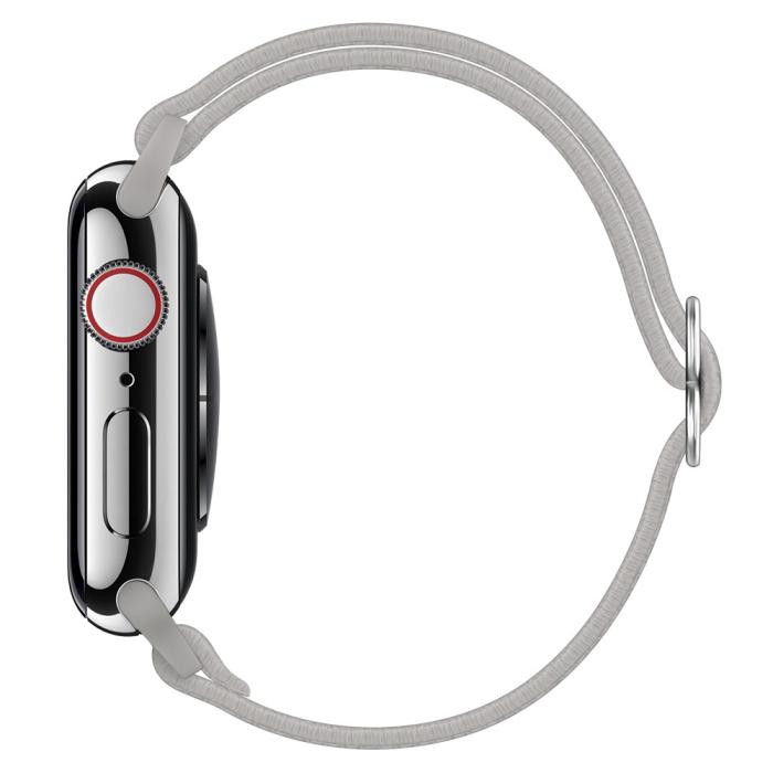 Bild 5, Nylon Armband Justerbart Apple Watch 42/44/45/49 mm Grå