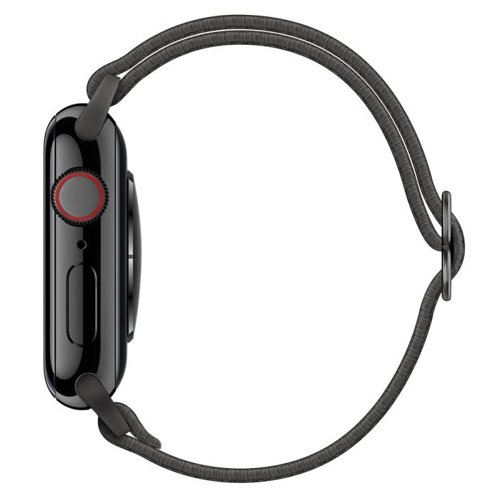 Bild 5, Nylon Armband Justerbart Apple Watch 42/44/45/49 mm Mörk Grå