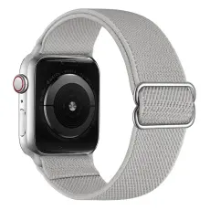 Nylon Armband Justerbart Apple Watch 42/44/45/46/49 mm Grå