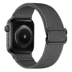 Nylon Armband Justerbart Apple Watch 42/44/45/46/49 mm Mörk Grå