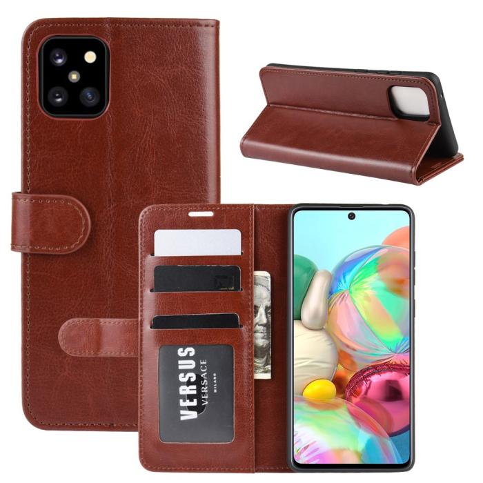 Bild 1, Samsung Galaxy Note 10 Lite - Crazy Horse Plånboksfodral - Brun