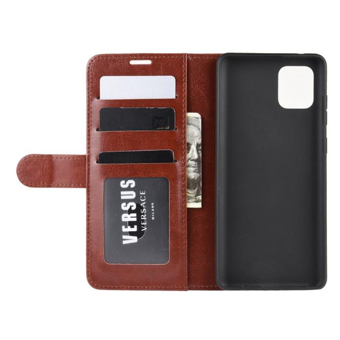 Bild 5, Samsung Galaxy Note 10 Lite - Crazy Horse Plånboksfodral - Brun
