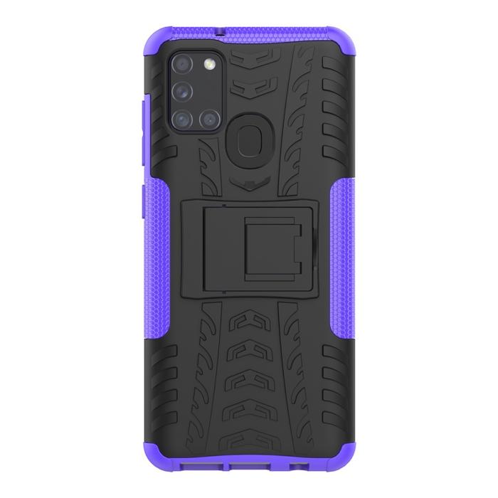 Bild 3, Samsung Galaxy A21s - Ultimata Stöttåliga Skalet med Stöd - Lila