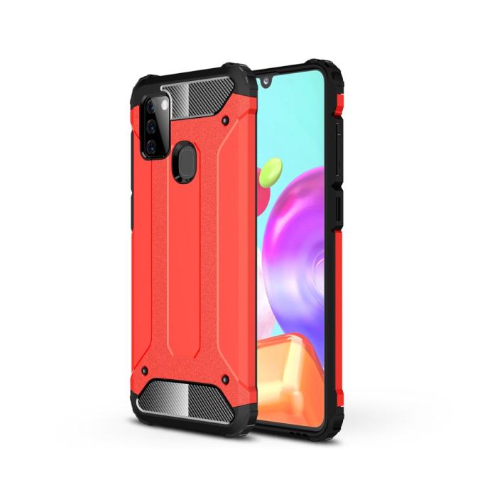 Bild 1, Samsung Galaxy A21s - Hybrid Armor Skal - Röd