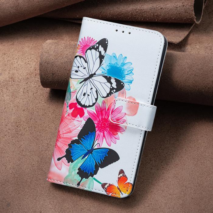 Bild 3, Xiaomi 17T Pro Fodral Läder Fjärilar/Blommor