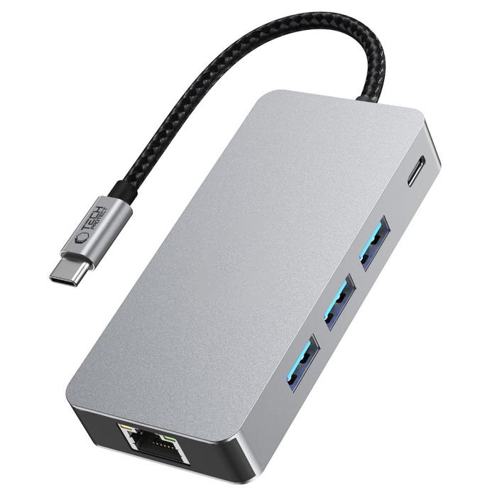 Bild 5, Tech-Protect 9in1 USB-C Hub - USB-C/USB 3.0/2.0/HDMI/SD/TF/RJ45