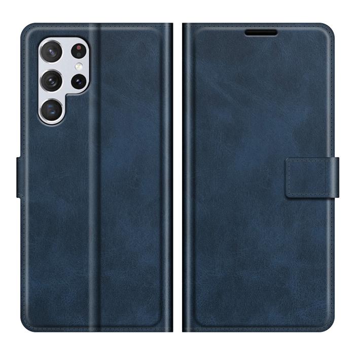 Bild 1, Samsung Galaxy S22 Ultra Fodral Solid Läder Blå