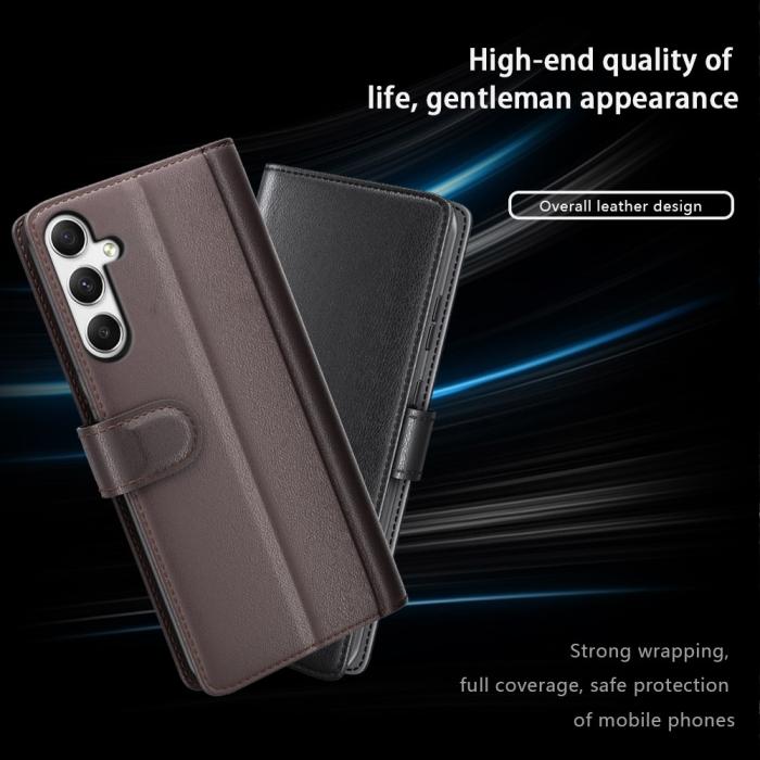Bild 4, Samsung Galaxy A35 5G Fodral Premium Äkta Läder Svart