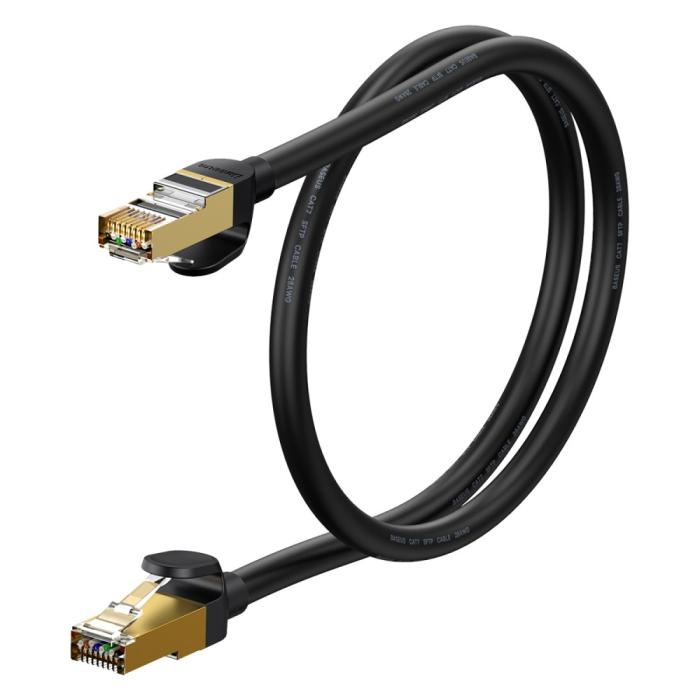 Bild 1, Baseus 50cm Cat7 RJ45 Nätverkskabel Svart