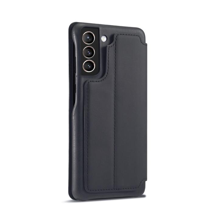 Bild 3, LC.IMEEKE Samsung Galaxy S21 FE Fodral Retro Flip Läder Svart
