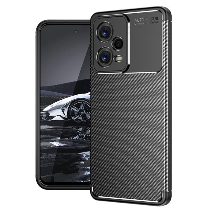 Bild 3, Xiaomi Redmi Note 12 Pro 5G Skal Kolfiber Textur Svart