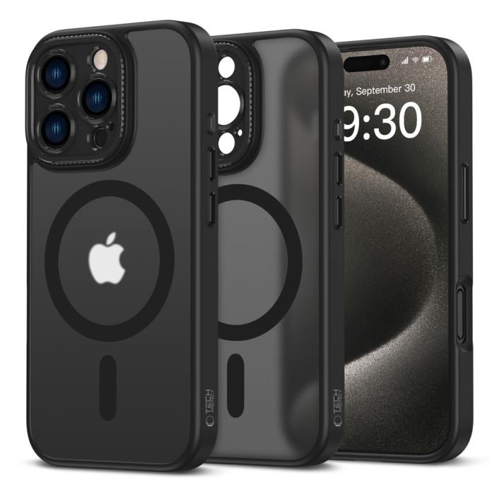 Bild 1, Tech-Protect iPhone 16 Pro Skal MagSafe MagCam Matt Svart