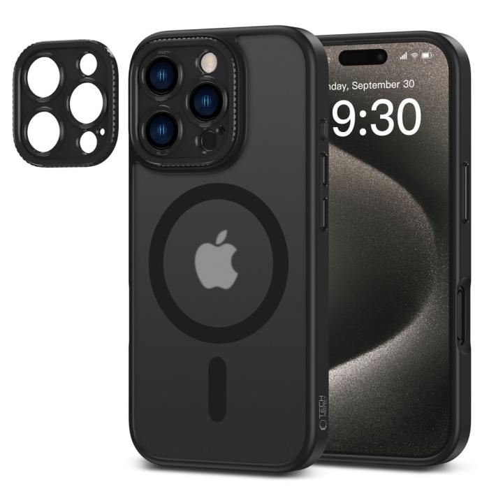Bild 3, Tech-Protect iPhone 16 Pro Skal MagSafe MagCam Matt Svart