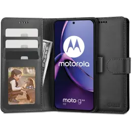 Tech-Protect Motorola Moto G84 5G Fodral Läder Svart