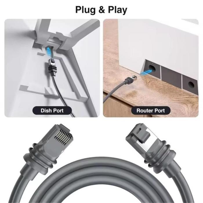 Bild 3, ONTEN 15m Starlink Gen 3 Förlängningskabel 1000 Mbps